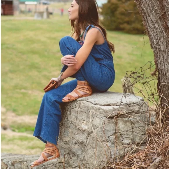 BED|STU Unique & Strappy Tan Rustic Artemis Sandals - Picture 3 of 14